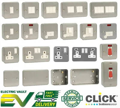 £4.93 • Buy Metal Clad Electrical Fittings Switches & Sockets Workshop Garage Industrial 