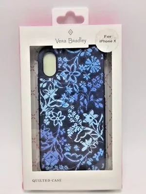 Vera Bradley Blue Floral Quilted Phone Case For IPhone X (NEW) • $12.95