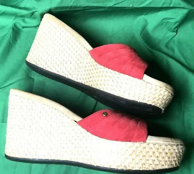 Ugg Women's Red Suede  Alvina  Platform Wedge • $20