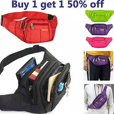 Waterproof Sport Runner Waist Bum Bag Running Jogging Belt Pouch Zip Fanny Pack • $7.95