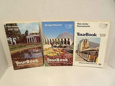 LOT 3 Vintage AAA Tour Books 1981 1985 Mid-Atlantic Michigan Wisconsin Pennsylva • $2.99