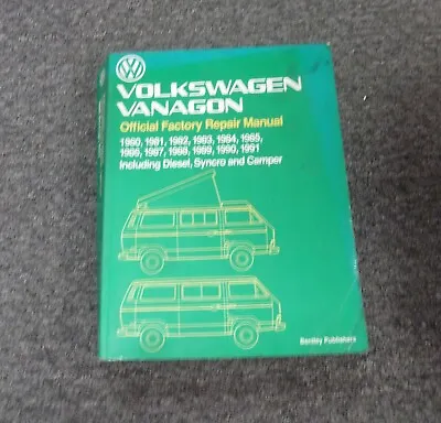 1989-1991 Volkswagen Vanagon Syncro Camper Van Shop Service Repair Manual 1990 • $167.40