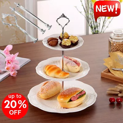 £1.43 • Buy 2/3Tier Cake Plate Stand Cupcake Fittings Kit Wedding Parts Party Cake Accessory