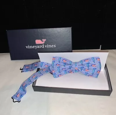 NEW Vineyard Vines Silk Bow Tie Statue Of Liberty In Box Patriotic America B14 • $29