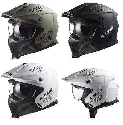 LS2 OF606 Drifter Plain Off Road Motorcycle Helmet Trial Adventure Bike Stree • $124.41