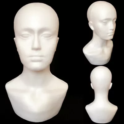 Foam Male Display Mannequin Head Dummy Wigs Hat Scarf Stand Model W1M4 • $9.99