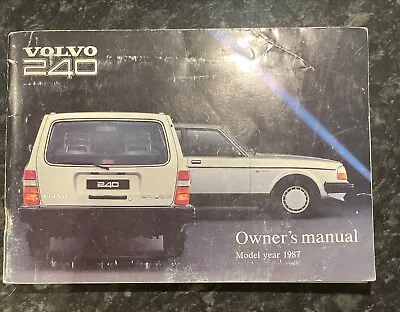 Volvo 240 Owners Handbook/Manual 1987 • $16.17