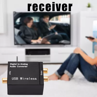 192KHz DAC Converter Toslink Coaxial Signal To RCA R/L For TV Home Cinema • £5.51