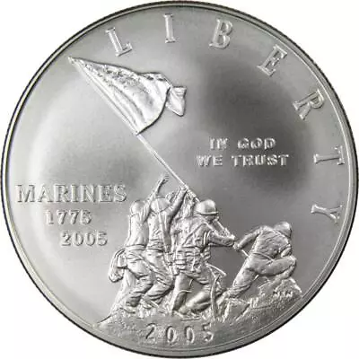 Marine Corps Commemorative 2005 P 90% Silver Dollar BU Uncirculated $1 Coin • $64.99