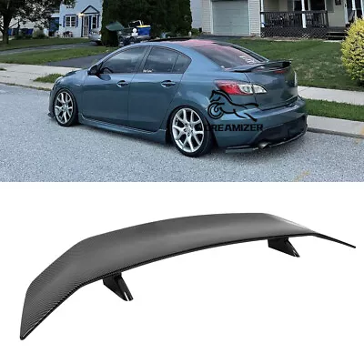 For Mazda3 Mazda6 Sedan Carbon Fiber Replacement GT Rear Trunk Spoiler Wing Lip • $99.49