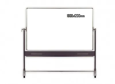 Viz-Pro Revolving Rotating Mobile Magnetic Write-On Whiteboard Large 1800x1200mm • £179