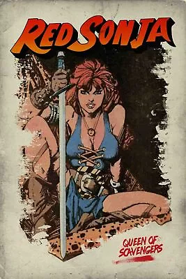 Red Sonja Comic Book Poster 24x36 Marvel Conan Rogatino Sexy Pinup Vtg Rare Art • $9.99