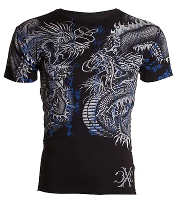 Xtreme Couture By Affliction Men's T-Shirt Double UP Biker Black Tattoo S-5XL • $26.95