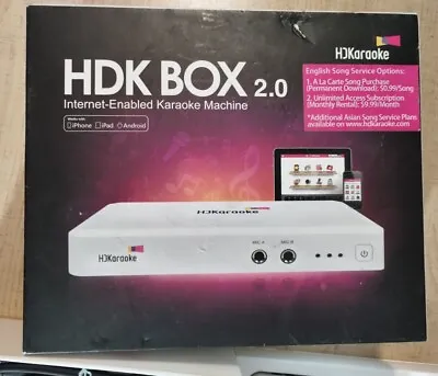 HDK Box 2 Internet Streaming Enabled Smart Karaoke Player Machine RARE FIND • $14.95