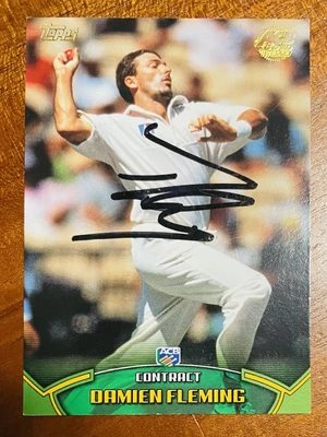 $3.99 • Buy Damien Fleming Signed 2003 Topps ACB Gold Test Stars Contract Australia Cricket