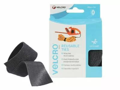 VELCRO® Brand ONE-WRAP® Reusable Ties 30mm X 5m Black • £11.06