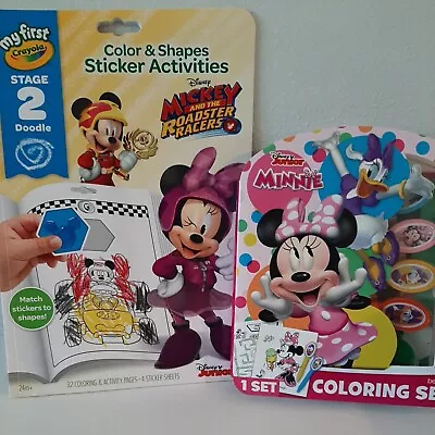 Minnie Mouse Coloring Set & Mickey Activity Book - Car Travel Beach Summer Fun • $8.95