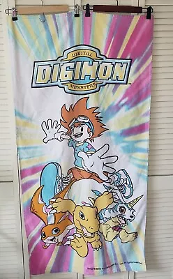 Vintage Digimon Beach Towel Gabumon Agumon Patamon Tai Kamiya Toei 2000  • $18