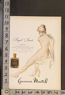 1963 Germaine Monteil French Perfume Cologne Beauty Nude Royal Secret Ad Wn57 • $21.95