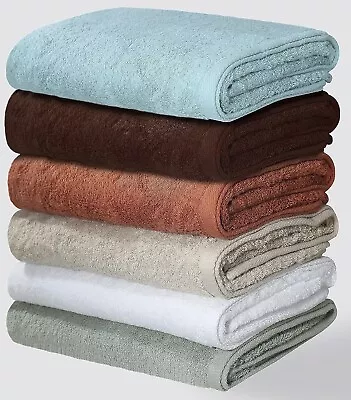 6 X White Cotton Hairdressing Towels Gym Beauty Barber Salon Towels 40 X 76cm • £19.99