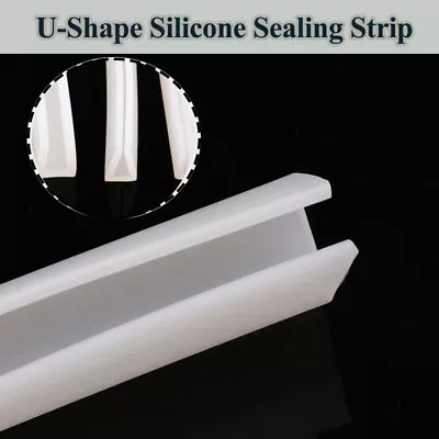 U-Shape Silicone Sealing Strip Rubber White U Channel Edging Trim Glass Protect • $3.76