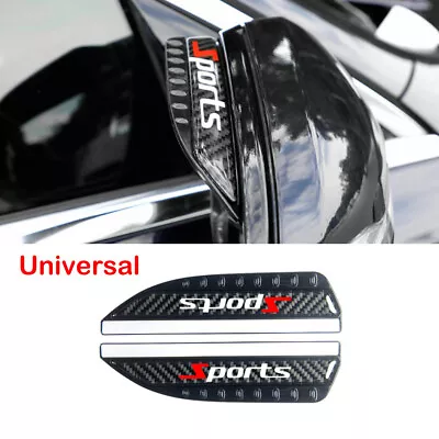 2x Carbon Fiber Sun Visor Rain Board Eyebrow Guard For Side Rear View Mirror Car • $9.86