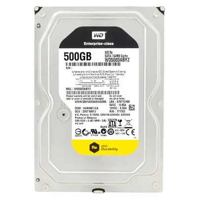 Hard Drive Western Digital 500GB WD5003ABYZ 64MB 7200RPM SATA III 35   Inch • $107.45