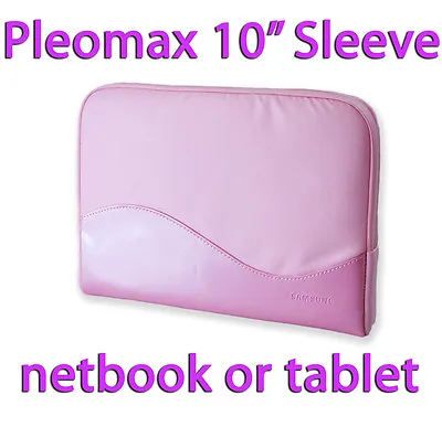 Samsung 10  Inch Netbook Tablet Pastel Pink Nylon Faux Leather Case Bag Sleeve • £6.45