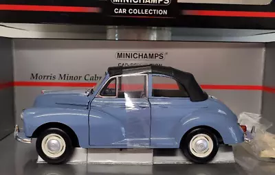 £185 • Buy Minichamps 1:18th Morris Minor Convertible Blue BNIB Stunning!