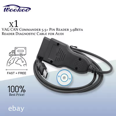 1X VAG CAN Commander 5.5+ Pin Reader 3.9Beta Reader Diagnostic Cable For Audi • $26.99