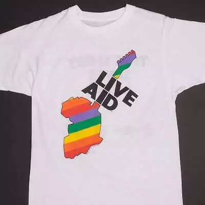 Vintage Live Aid Foundation  Concert Festival 1985 Tee Shirt Small Made In Usa • $100