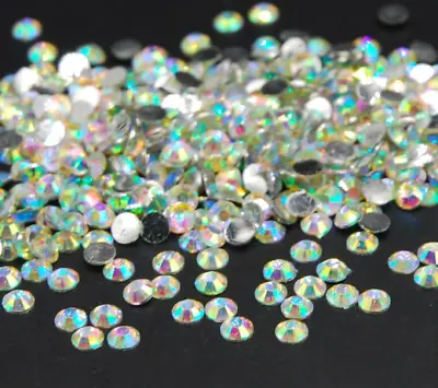 1000 Clear Crystal Rhinestones Acrylic Crystal Diamante Flat Back Gems Beads  • £2.49