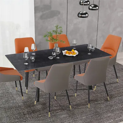 $725.96 • Buy 6-8 Seater Sintered Stone Dining Table Kitchen Dinner Extendable Table Furniture