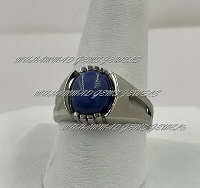 Mens Blue Star Sapphire Ring 925 Sterling Silver Landy Star Sapphire Ring • $79.79