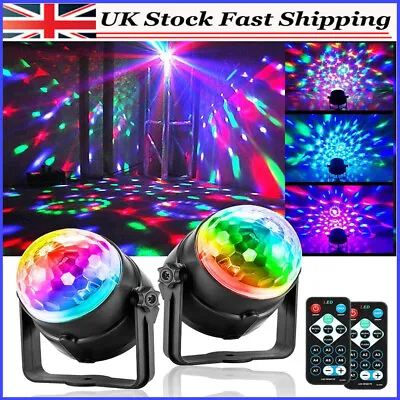 2X Party Magic Ball Light LED Party Disco RGB Rotating Club DJ Stage Lights UK • £4.75