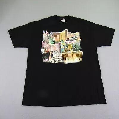 Vintage Las Vegas Shirt Mens Extra Large Black MGM Mirage The Strip Hotel Tee • $11.98