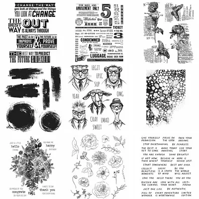 £34.79 • Buy Vintage Flowers Clear Rubber Stamps Stamping DIY Scrapbooking Album Craft Cards