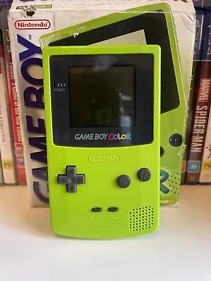 Nintendo Game Boy Color Boxed - Kiwi Lime Great Condition! Working! • $250