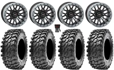 System 3 SB-9 Bdlk 15 Wheels Gloss Bk 32 Rampage Tires SportsmanRZRRanger • $2110.40