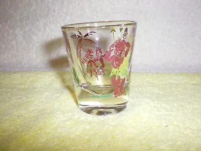 Vintage Shot Glass African Safari Monkey & Jungle Tribal Natives FR/SHP • $7