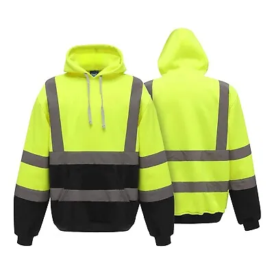 Hi Vis Hoodie Lime Class 2 Pullover Safety Sweatshirt • $32