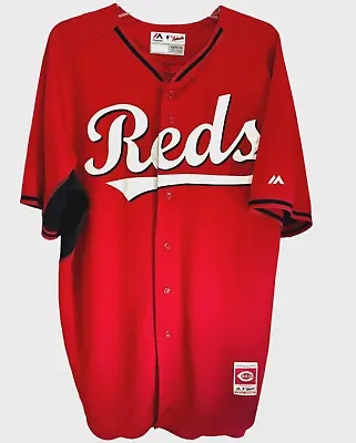 Majestic Authentic Collection Cincinnati Reds Jersey Shirt Short Sleeve Size 48 • $49.99