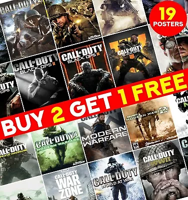 Call Of Duty Game Posters Print Video Game Poster Art Wall Home Room Decor ED009 • £14.99