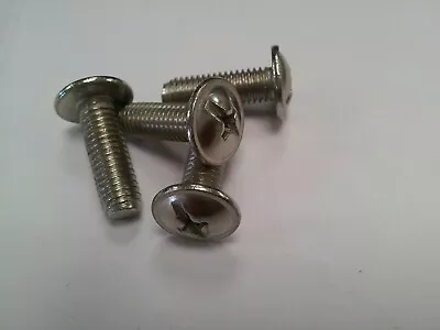 M8 X 20 MM Nickel Plated Mushroom Screws Bolts Screws Head • £6.99