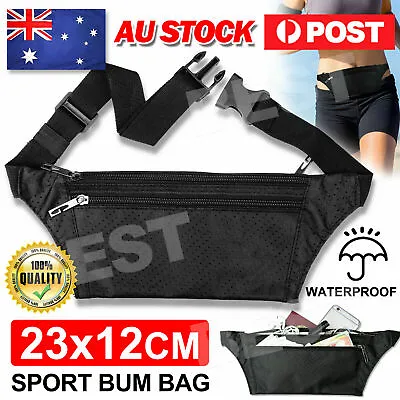 $6.65 • Buy Waterproof Running Hiking Sport Bum Bag Travel Money Phone Waist Belt Zip Pouch