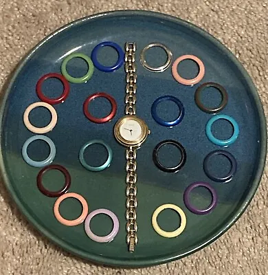 Vintage Gucci 11/12.2 Color Change Bezel Link Watch & 20 Bezels • $350