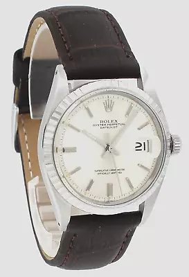 Mens Vintage ROLEX Oyster Perpetual Datejust 36mm Stainless Steel Silver Dial • $3795