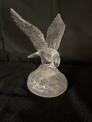 Cristal D'Arques  EAGLE  Figurine ~ 24% Lead Crystal ~ Frosted Base ~  8  Tall • $19.99