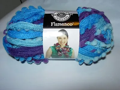 LOOPS & THREADS FLAMENCO PURPLE Aqua BLUE KNITTING CROCHET DESIGNER YARN 100G • $8.99