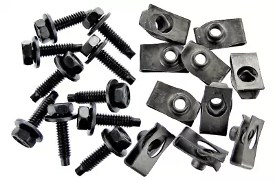 Ford Truck Body Bolts & U-nut Clips- 1/4-20 X 1 - 7/16  Hex- 20pcs (10ea)- #388 • $15.50